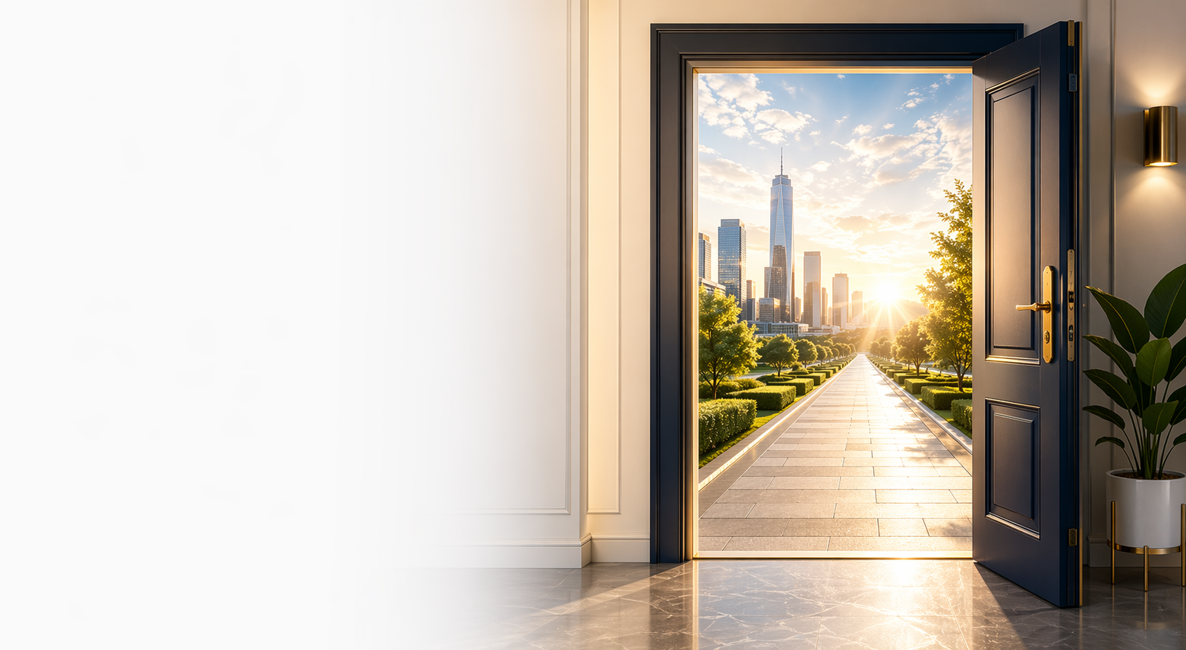 새로운 기회와 확장을 상징하는 비주얼